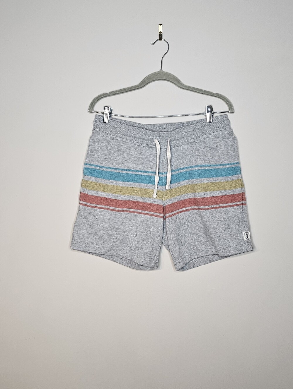 Chubbies Lounge Wear 7" Sweat Shorts Men's Medium Gray Striped